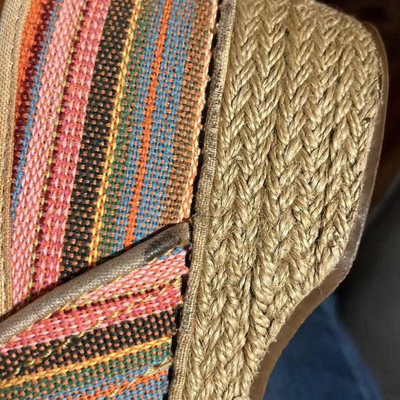 Dansko EU39/US8.5/9 Multicolor Vegan Striped Jute Espadrille Mules/Clogs… - Picture 16 of 16